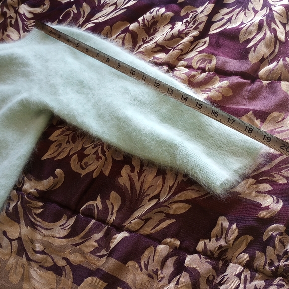Angora! Motta Knitwear Mint Green Fuzzy Italian Angora Sweater - Picture 15 of 15